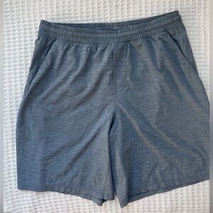 Lulu Lemon Men’s Athletic Blue/Grey Shorts Size Large